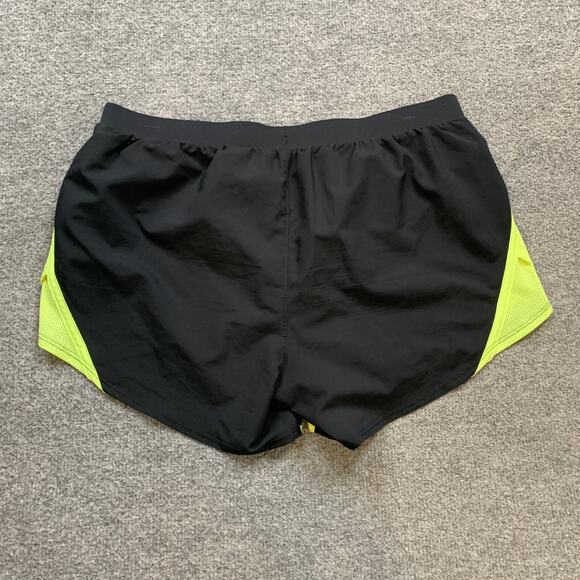 Under Armour Shorts Womens M Medium Black Highlighter HeatGear Loose Running - Picture 10 of 13